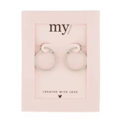 Outlet My Jewellery Earrings Engraved Hearts - Silver
