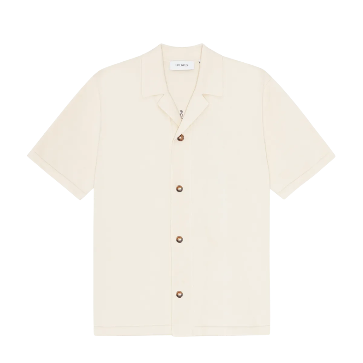 Sale Les Deux Eett Gobe Knitted SS Shirt - Ivory