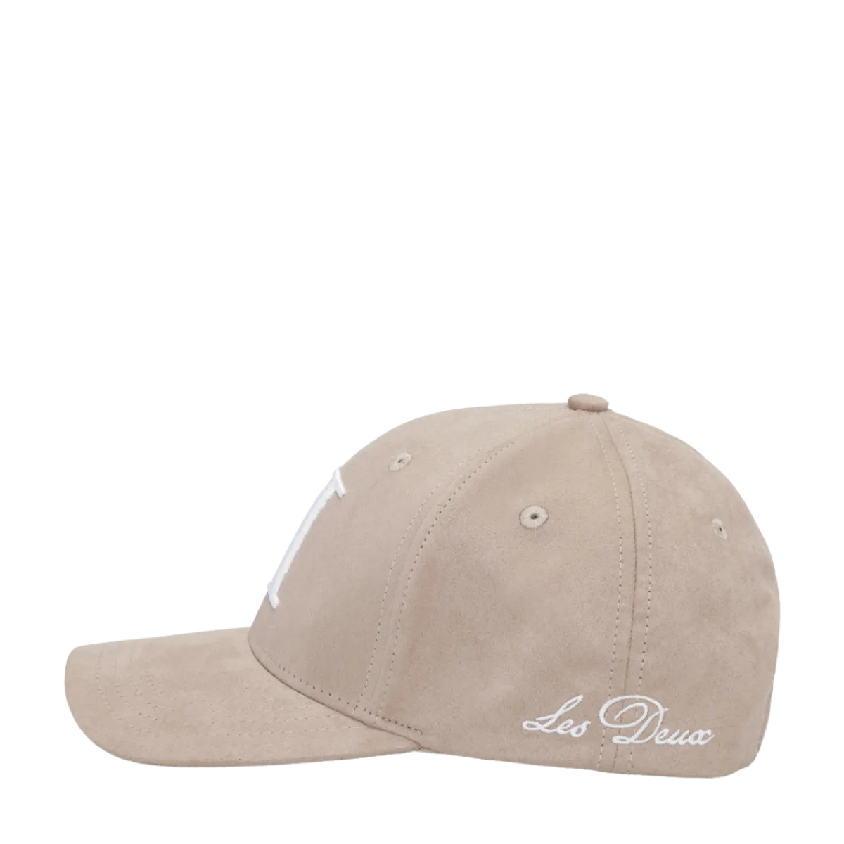 Sale Les Deux Encore Suede Baseball Cap - Dark Sand