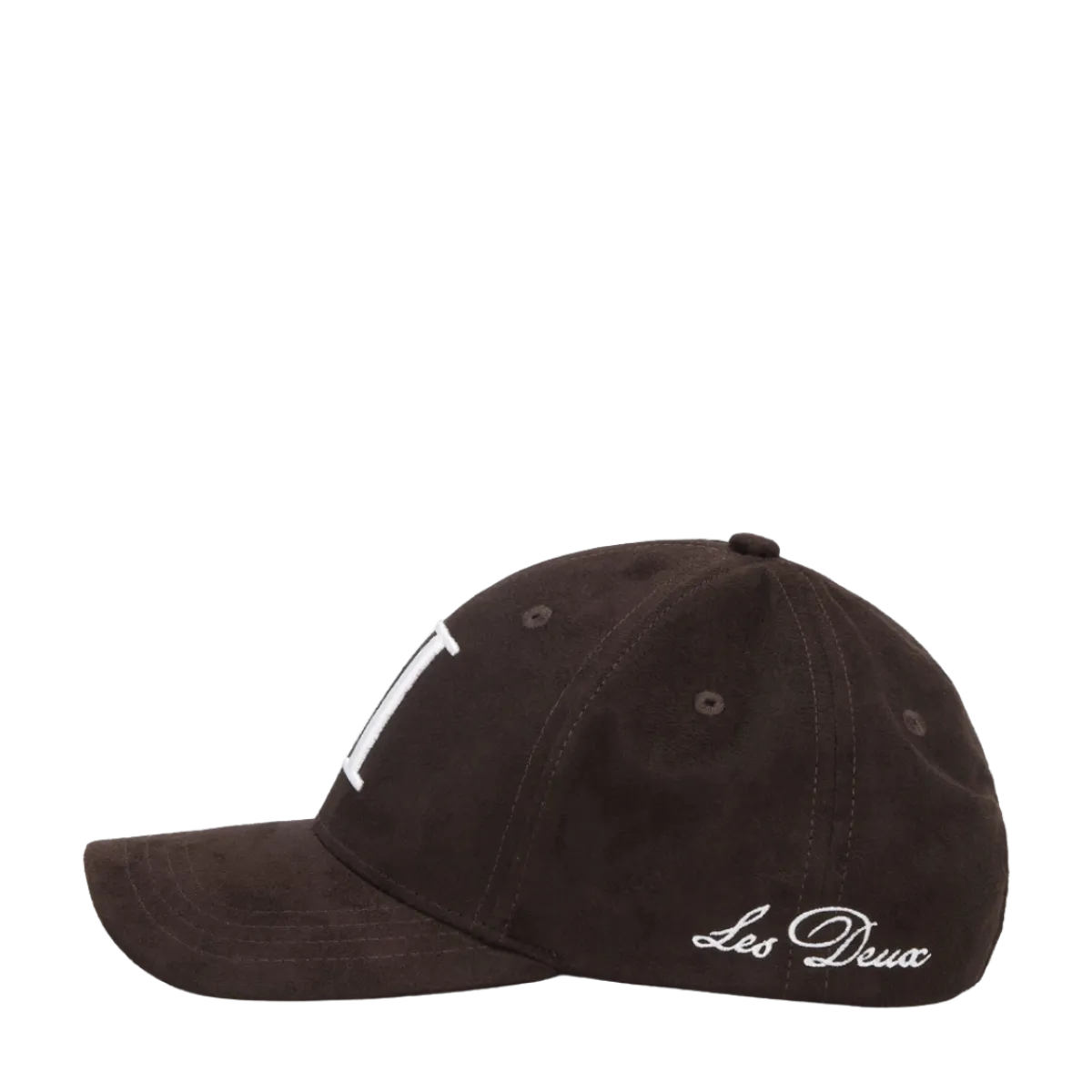 Sale Les Deux Encore Suede Baseball Cap - Turkish Coffee Brown