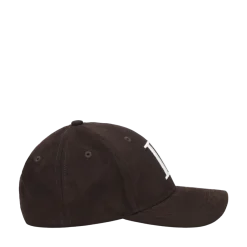 Sale Les Deux Encore Suede Baseball Cap - Turkish Coffee Brown