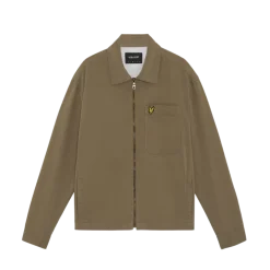 Sale Lyle & Scott Enzyme Wah Zip Through Overhirt - Khaki Ah