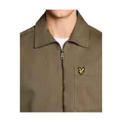 Sale Lyle & Scott Enzyme Wah Zip Through Overhirt - Khaki Ah