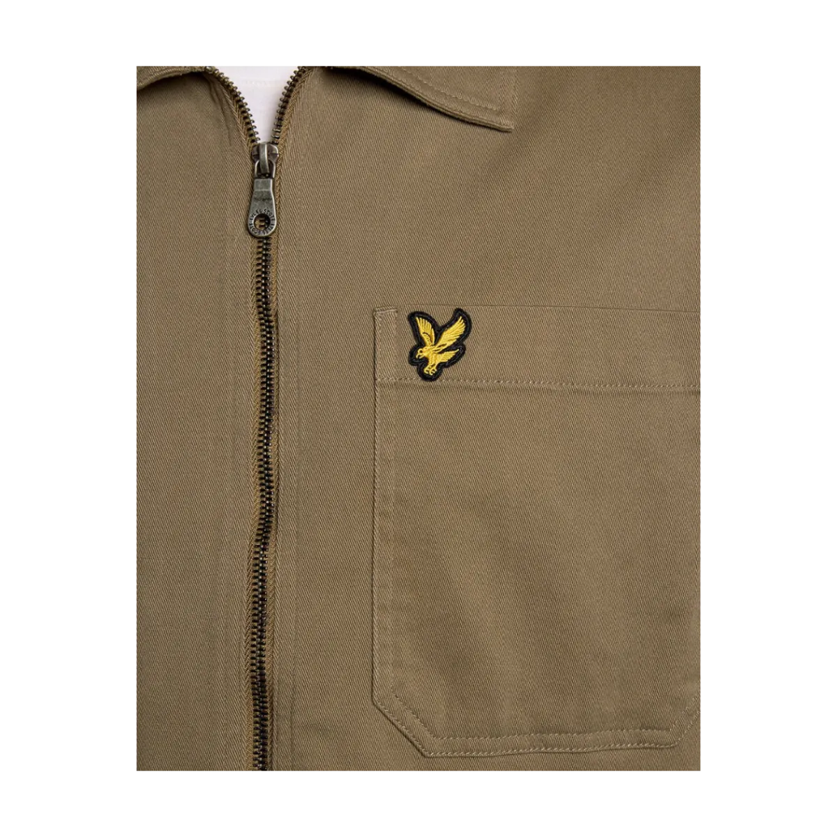 Sale Lyle & Scott Enzyme Wah Zip Through Overhirt - Khaki Ah