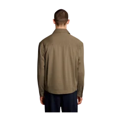 Sale Lyle & Scott Enzyme Wah Zip Through Overhirt - Khaki Ah