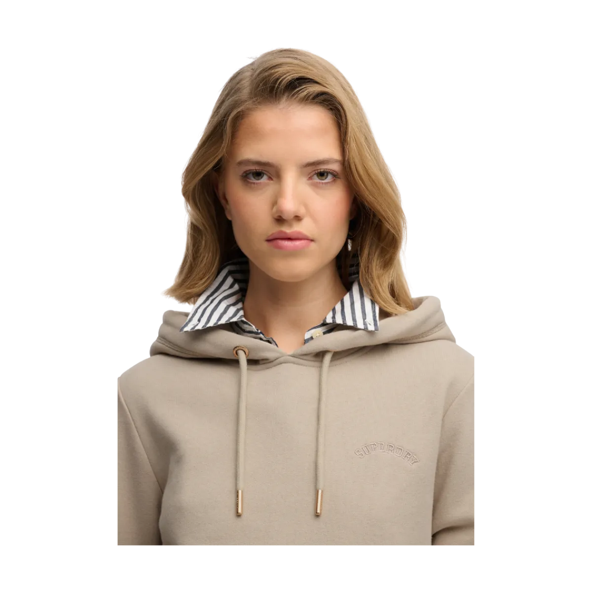 Best Superdry Essential Logo Emb Hood Hb - Feather Grey