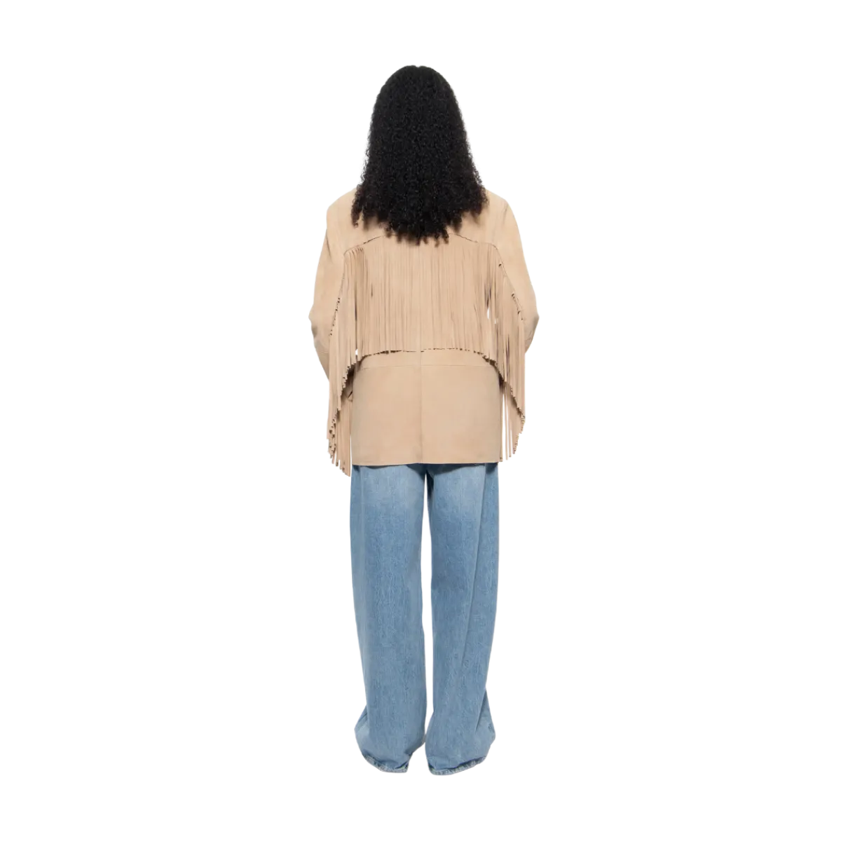 Clearance Stand Studios Estee Fringe Jacket - Sands