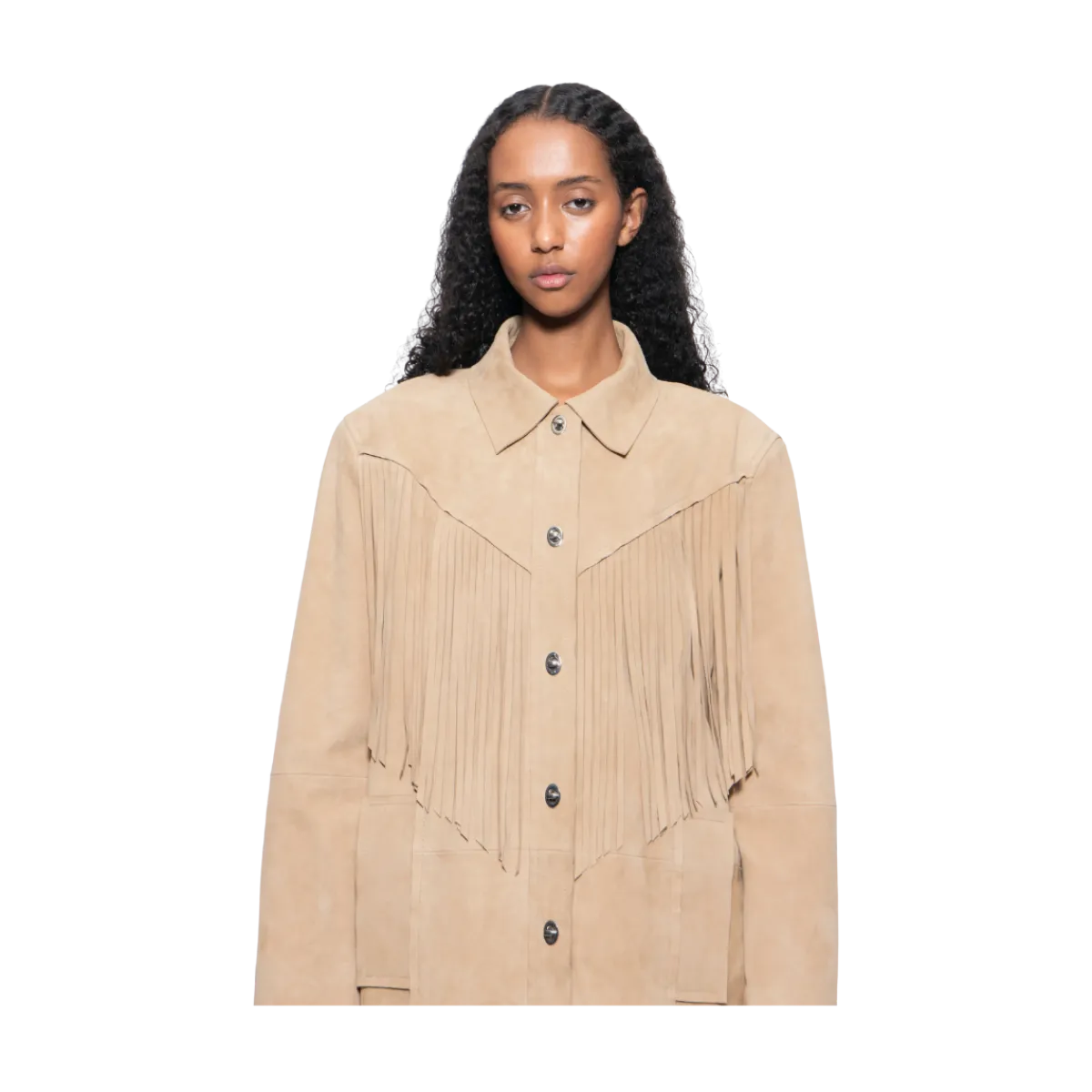Clearance Stand Studios Estee Fringe Jacket - Sands