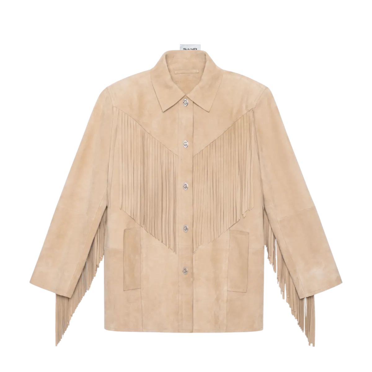 Clearance Stand Studios Estee Fringe Jacket - Sands