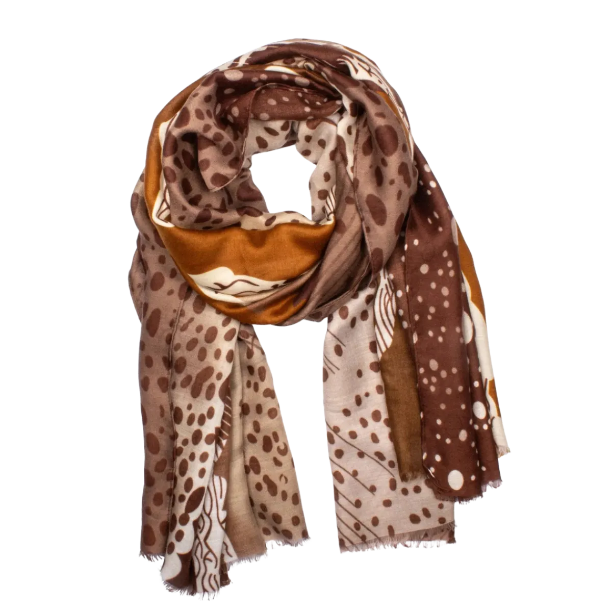 Best Seven/East Estirol Scarf - Brown