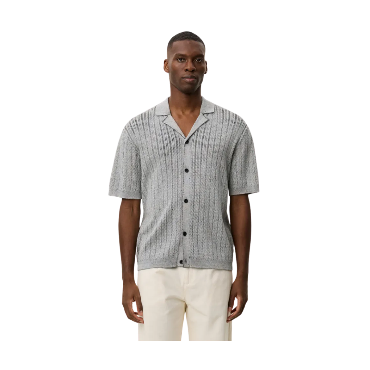 Hot Les Deux Evan Knitted hirt - 320 Grey Melange