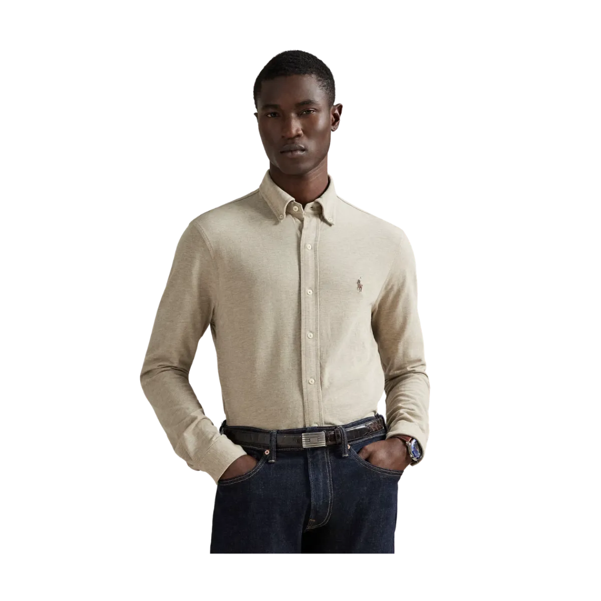 Sale Polo Ralph Lauren Featherweight eh Oxford hirt - Tucan Beige