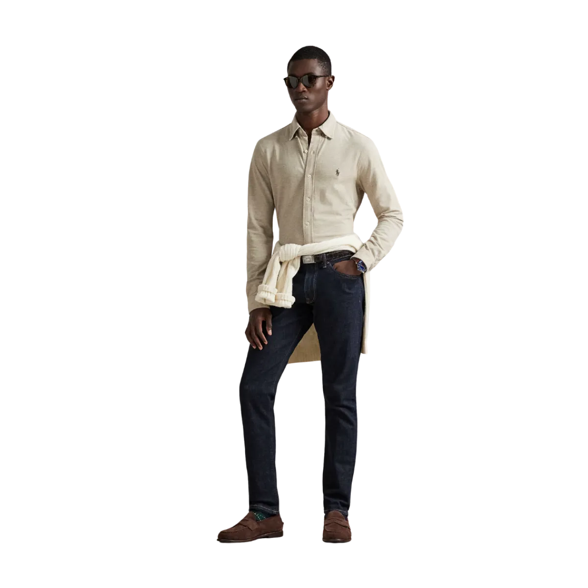 Sale Polo Ralph Lauren Featherweight eh Oxford hirt - Tucan Beige