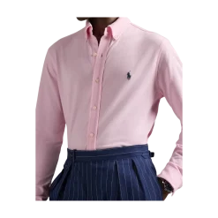 New Polo Ralph Lauren Featherweight Mesh Oxford Shirt - Carmel Pink