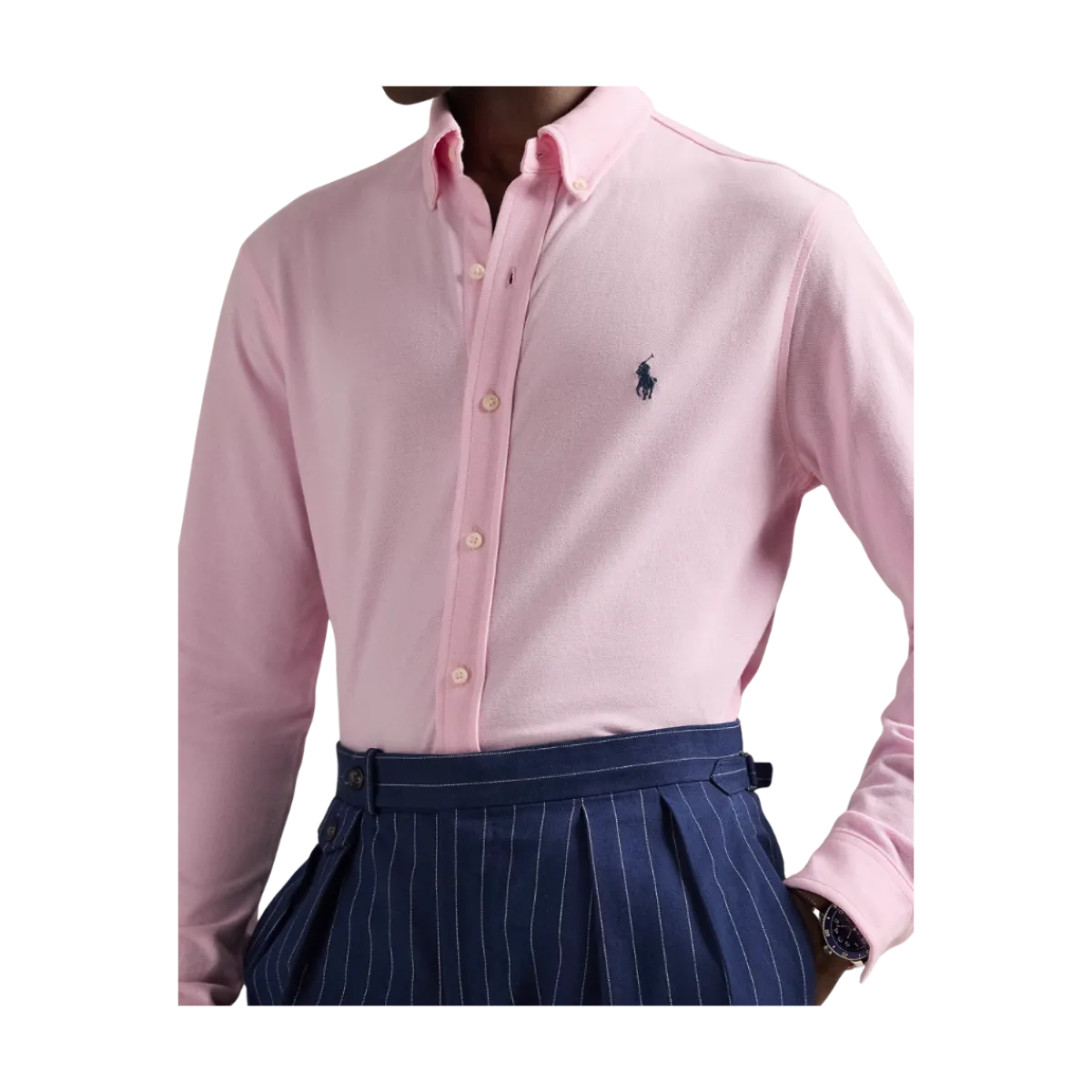 New Polo Ralph Lauren Featherweight Mesh Oxford Shirt - Carmel Pink