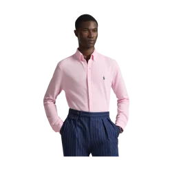 New Polo Ralph Lauren Featherweight Mesh Oxford Shirt - Carmel Pink