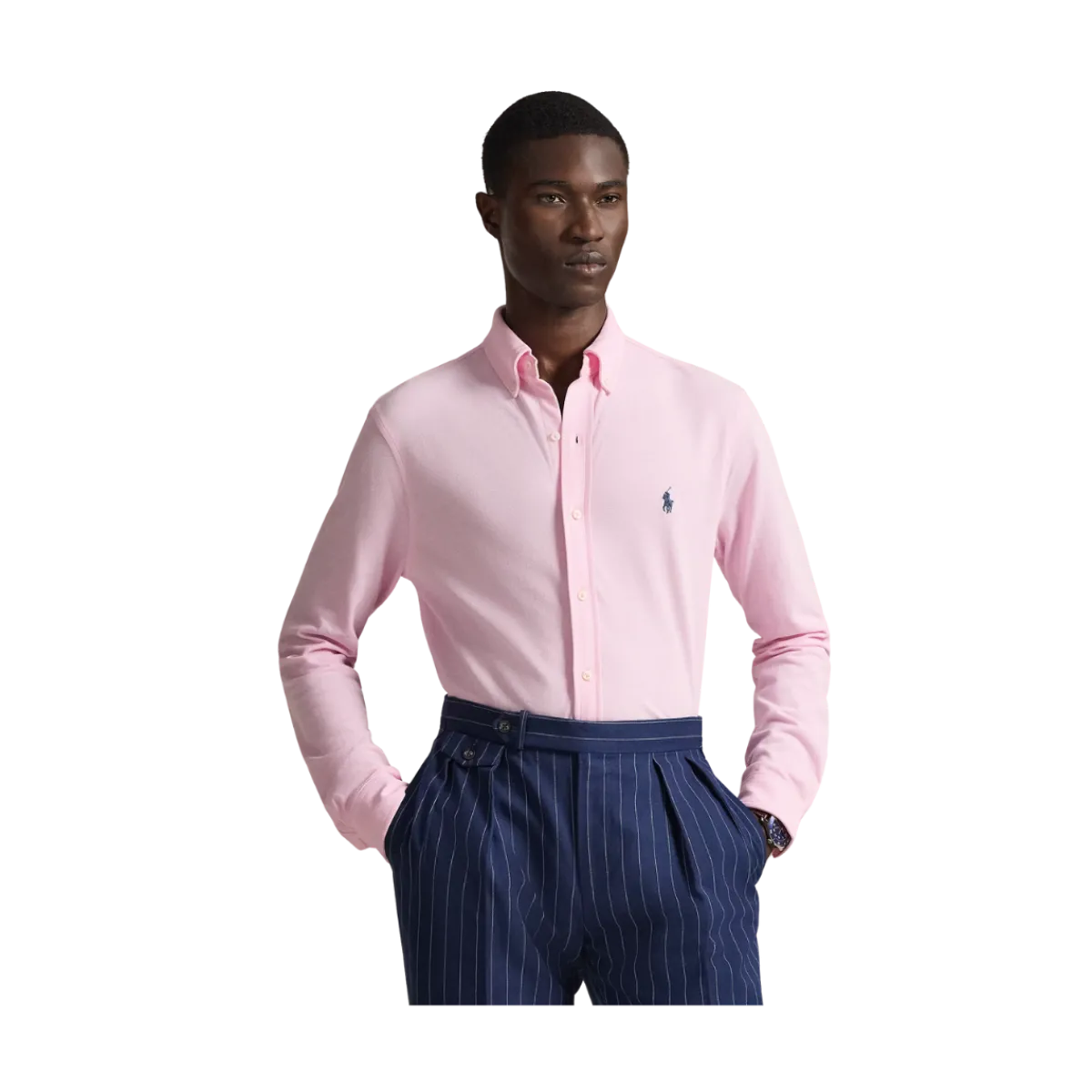 New Polo Ralph Lauren Featherweight Mesh Oxford Shirt - Carmel Pink