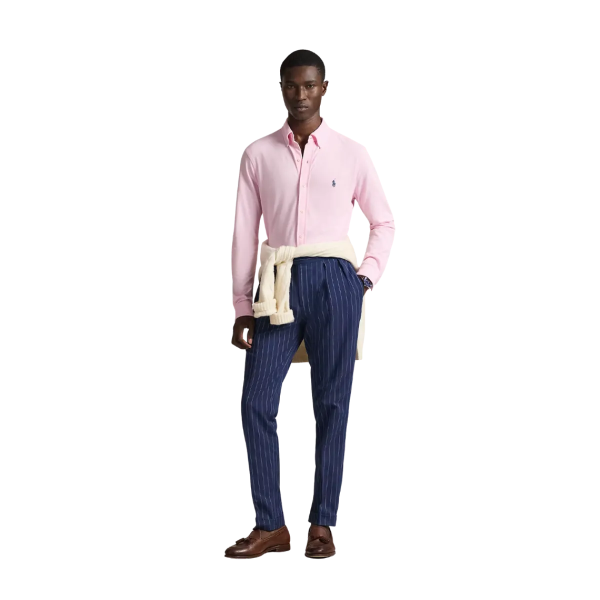 New Polo Ralph Lauren Featherweight Mesh Oxford Shirt - Carmel Pink