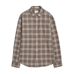 Discount Gant Fanne Meange Check hirt - Dark Hazenut Meange