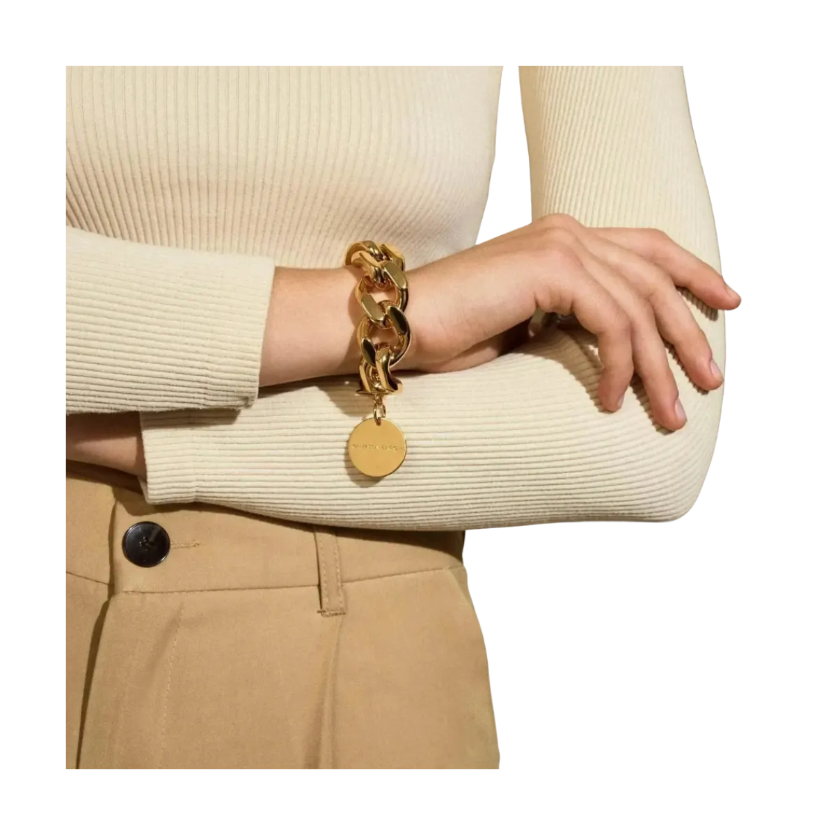 New Vanessa Baroni Flat Chain Bracelet - Gold