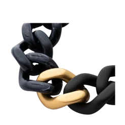New Vanessa Baroni Flat Chain Bracelet - Matt Black Universe