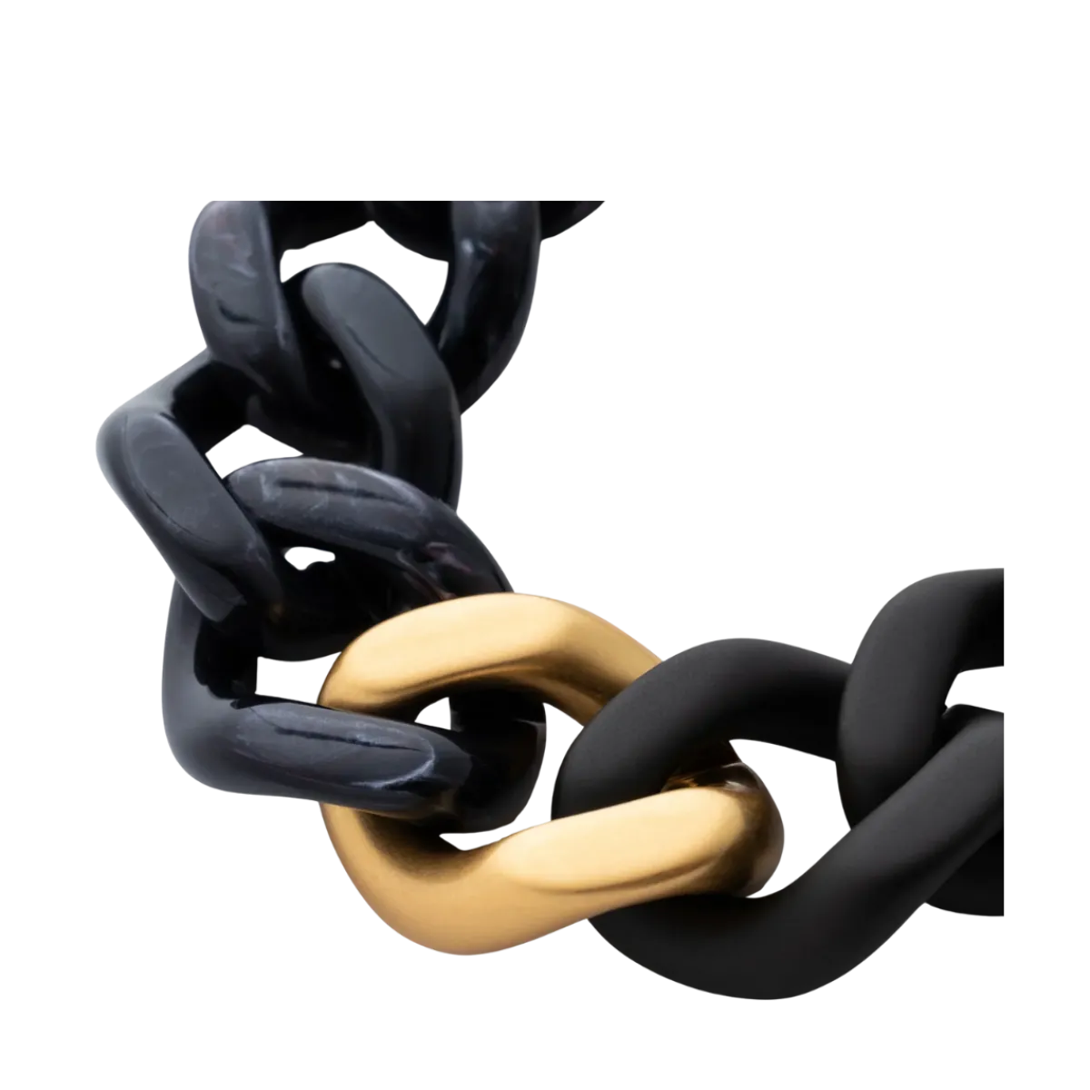 New Vanessa Baroni Flat Chain Bracelet - Matt Black Universe