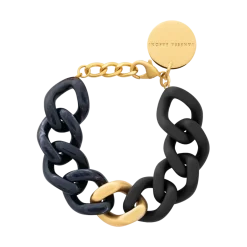New Vanessa Baroni Flat Chain Bracelet - Matt Black Universe