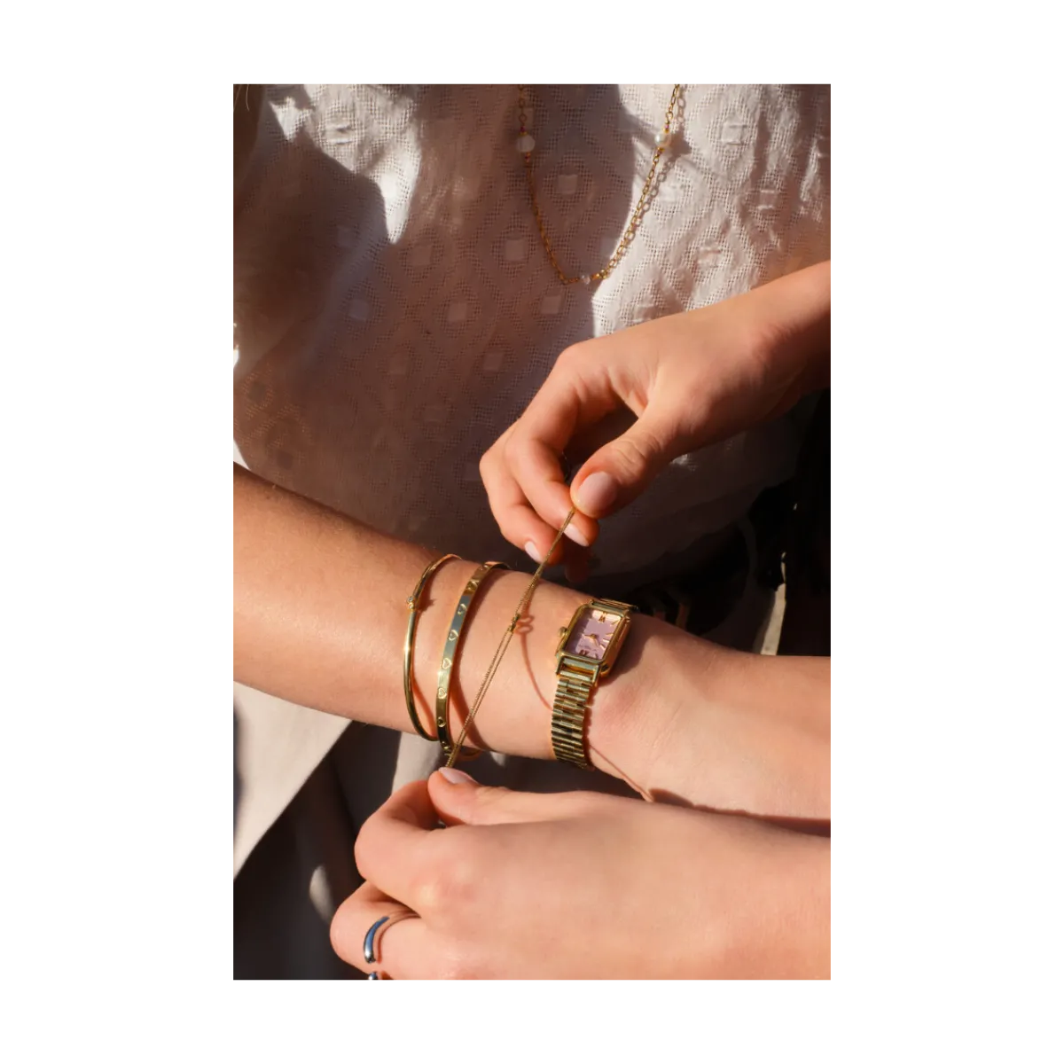 Best My Jewellery Forever Connected Double Bracelet - Gold