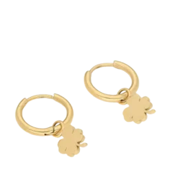 Hot My Jewellery Four-Leaf Clover Earrings - Gold
