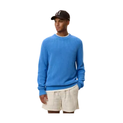 Les Deux Gary Rib Crewneck Knit - 471 Paace Bue