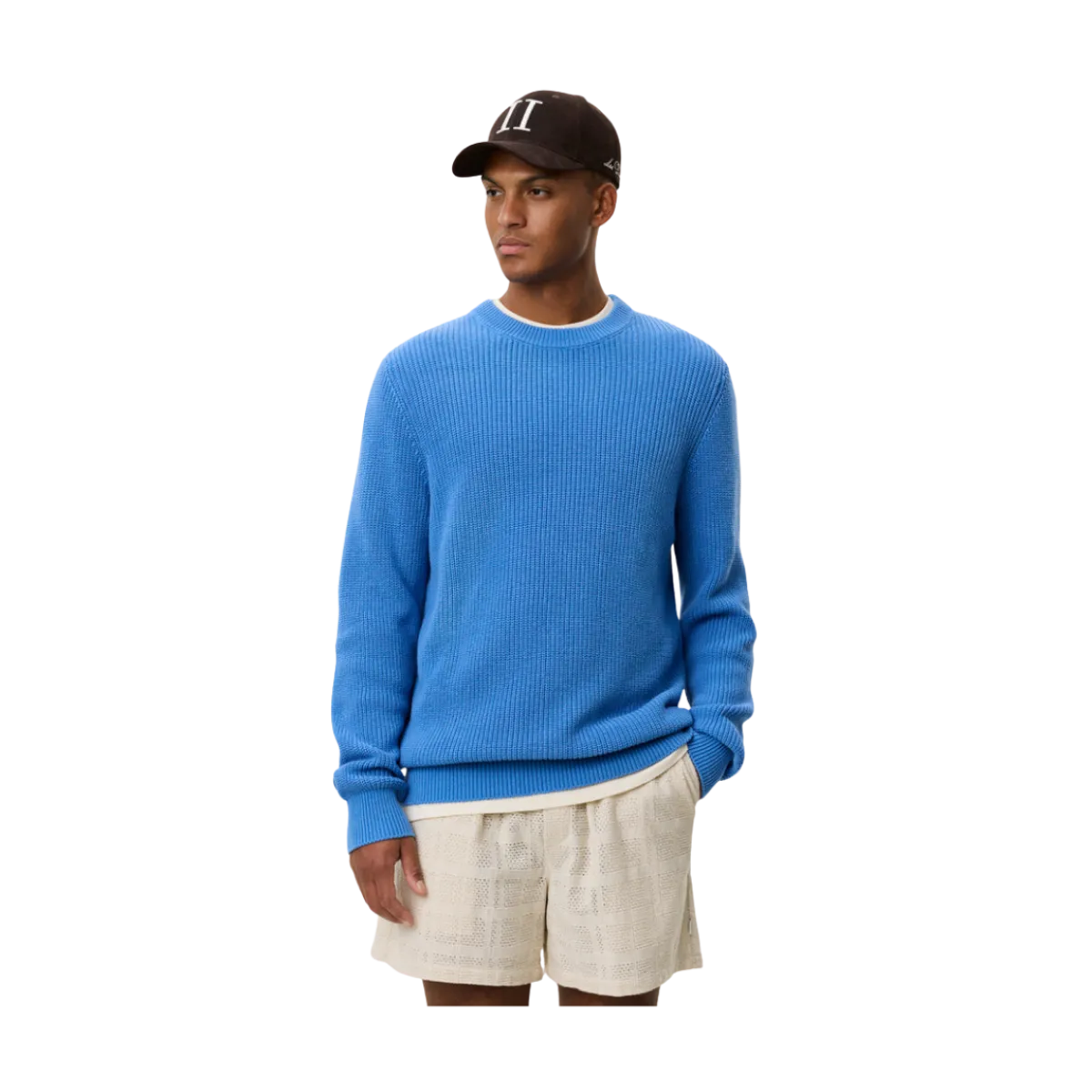 Les Deux Gary Rib Crewneck Knit - 471 Paace Bue