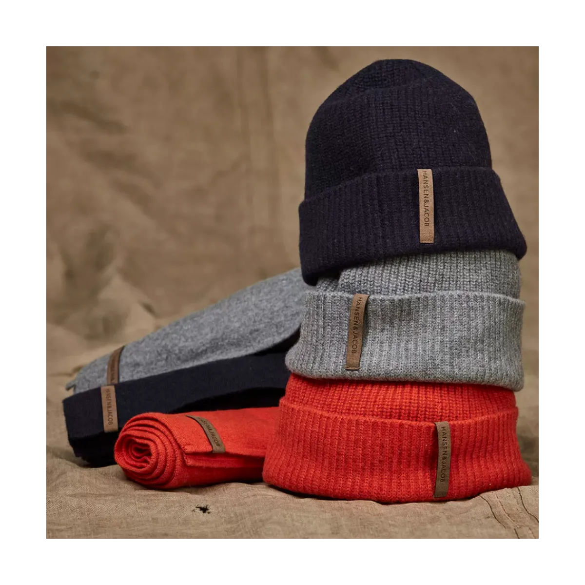 Sale Hansen & Jacob Geelong Knitted Scarf - Navy