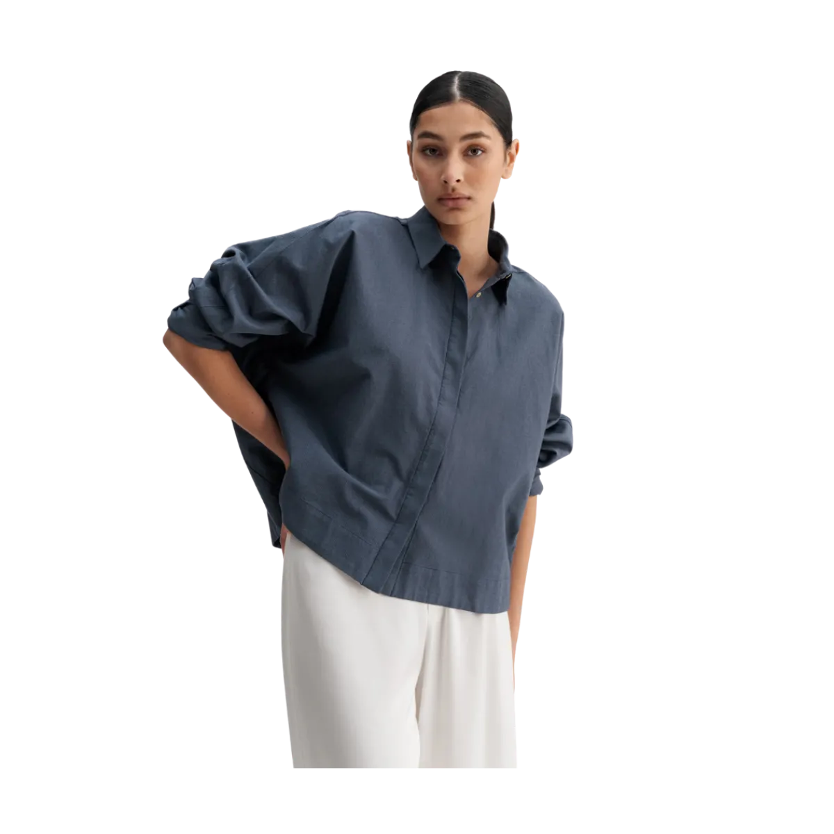 New Ahlvar Gigi Oxford Shirt - 11 Bue Grey