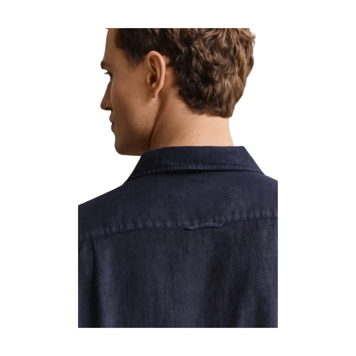 New Gant Gnt Dyed inen Cap Shirt - Evening Bue