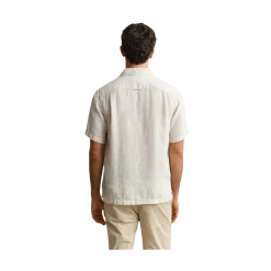Discount Gant Gnt Dyed Linen Cap Shirt - Sand