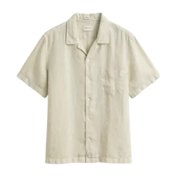 Discount Gant Gnt Dyed Linen Cap Shirt - Sand