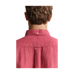 Online Gant Gnt Dyed inen hirt - Duty Brick Red