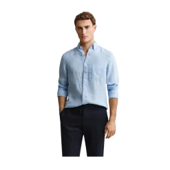 Hot Gant Gnt Dyed inen hirt - ky Bue