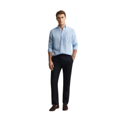 Hot Gant Gnt Dyed inen hirt - ky Bue