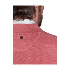 Discount Hansen & Jacob Haf Zip Structure Knit - Soft Red