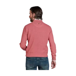 Discount Hansen & Jacob Haf Zip Structure Knit - Soft Red