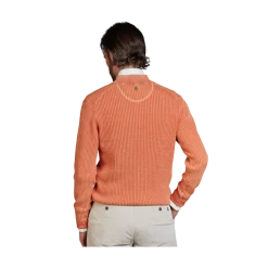 Sale Hansen & Jacob Haf Zip Vintage Wash Knit - 28 Soft Orange