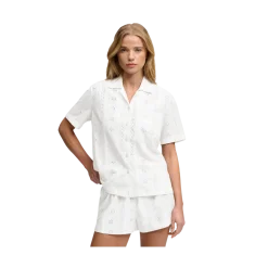 Best Superdry Heritage Broderie S/S Shirt - Off White
