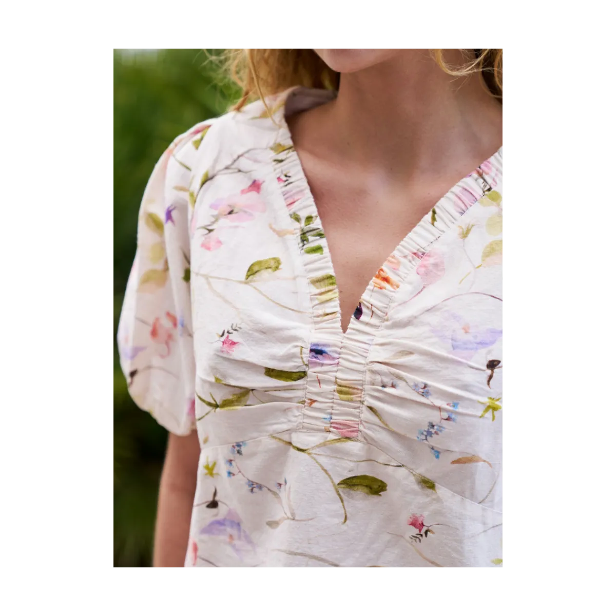 Clearance Neo Noir Irina Flower Blouse - Off White