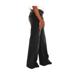 Sale Hést Irina Wide Leg - Medium Wash Black Denim
