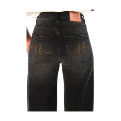 Sale Hést Irina Wide Leg - Medium Wash Black Denim