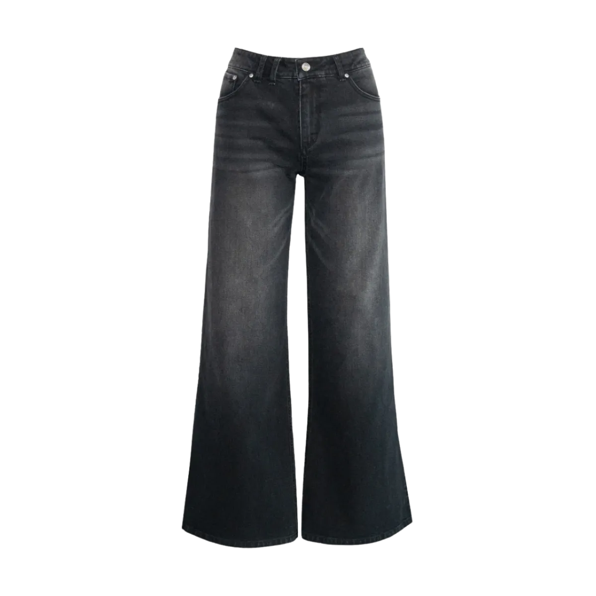 Sale Hést Irina Wide Leg - Medium Wash Black Denim