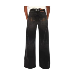 Sale Hést Irina Wide Leg - Medium Wash Black Denim