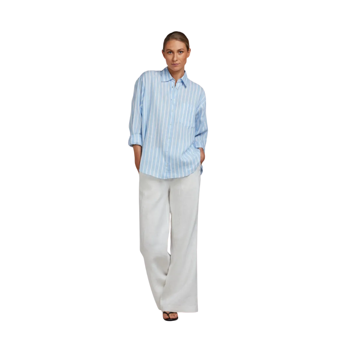 Outlet Stenströms Jackie Shirt - Blue Stripe