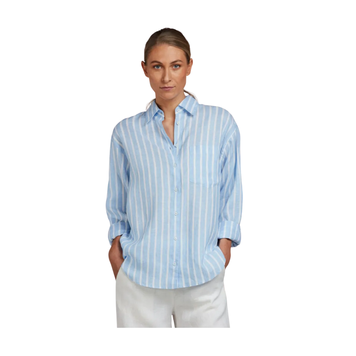 Outlet Stenströms Jackie Shirt - Blue Stripe